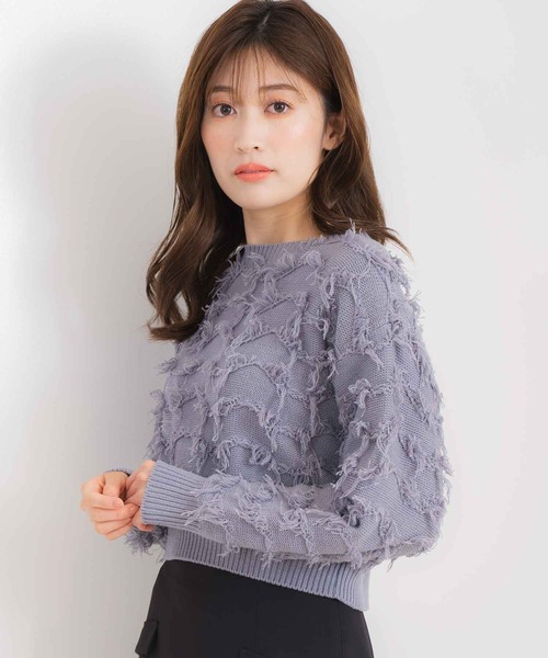 「NOELA」 長袖ニット フリー ブルー レディース_画像6