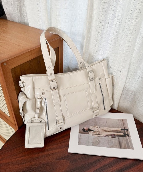 ショルダーバッグ トートバッグ バックルベルト ネットバッグ ジッパー ショルダーバッグ [3タイプ]」 バッグ・雑貨がお得なで MASHIRO ショルダーバッグ バッグ ベルトジップデザイン3WAY