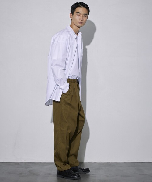 「5525Gallery」 長袖シャツ MEDIUM ベージュ メンズ_画像4