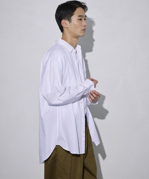 「5525Gallery」 長袖シャツ MEDIUM ベージュ メンズ_画像6