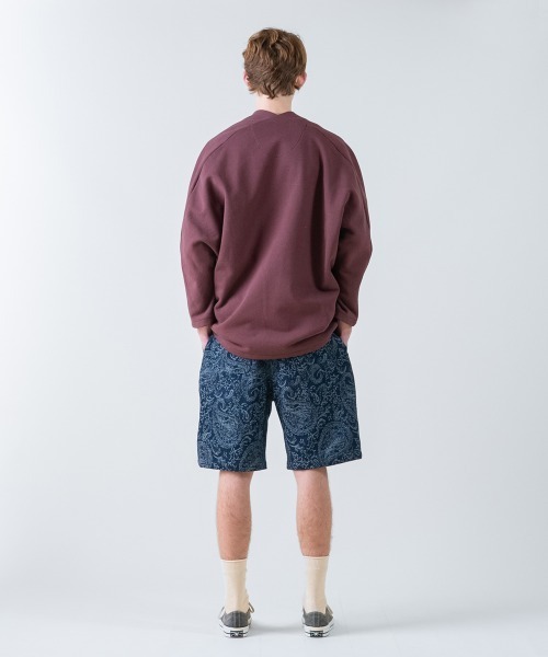 rehacer（レアセル） ワイドパンツ ジーンズ : Jacquard Denim Shorts