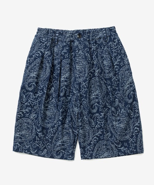 rehacer（レアセル） ワイドパンツ ジーンズ : Jacquard Denim Shorts