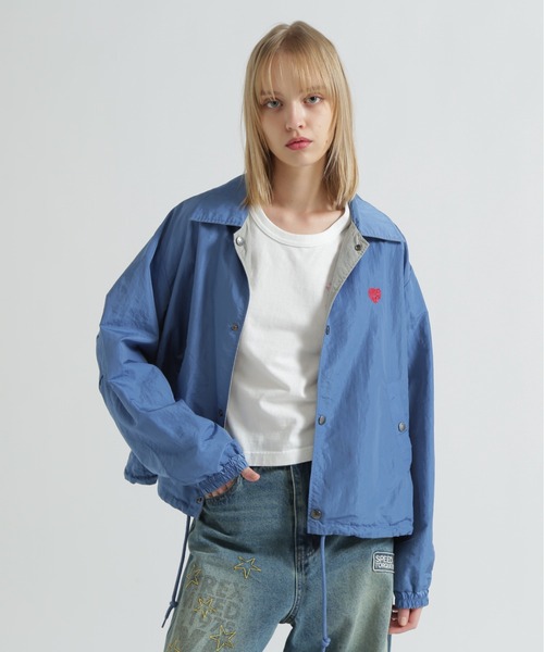 ジャケット・アウター reversible short vest Remember. ブルゾン アウター Nylon×Freece Reversible Jacket