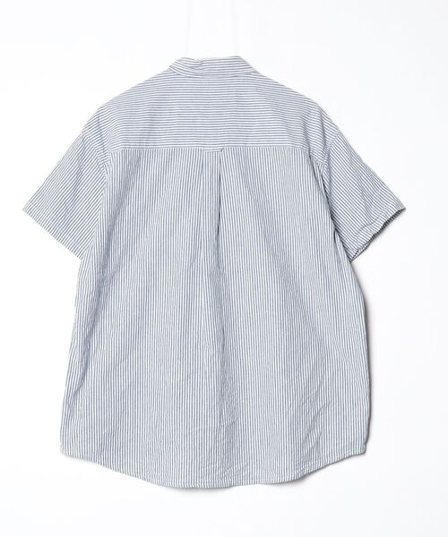 「U.S. POLO ASSN.」 ストライプ柄半袖シャツ FREE ブルー メンズ_画像2