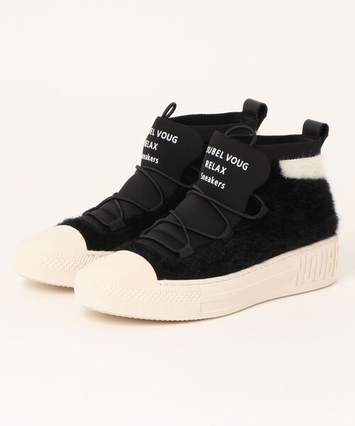 「Noubel Voug Relax」 ハイカットスニーカー 24cm グレー レディース_画像5