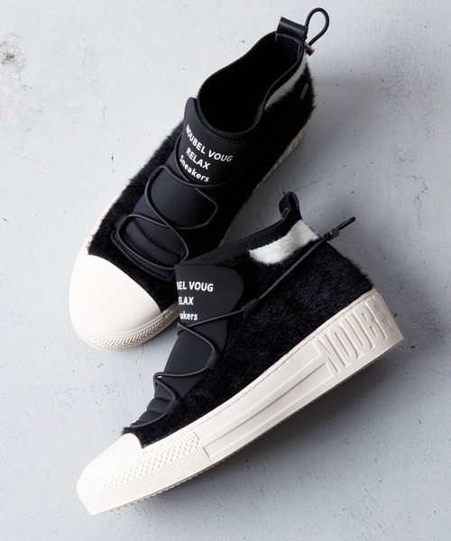 「Noubel Voug Relax」 ハイカットスニーカー 24cm グレー レディース_画像8