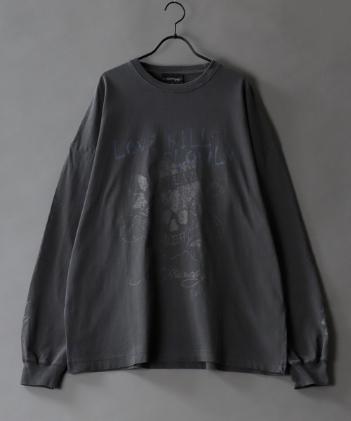 「Ed Hardy」 長袖Tシャツ L ホワイト メンズ_画像6