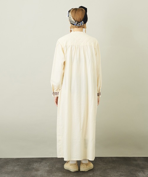 「CUBE SUGAR」 長袖ワンピース M カーキ レディース_画像5