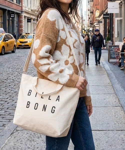 BILLABONG（ビラボン） トートバッグ SHOULDER TOTE BAG/2WAY コットン
