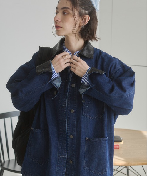古着 ハンティングジャケット カバーオール コート ヴィンテージ 紺 ネイビー 古着 90-00s LANDS'END ハンティングジャケット S ネイビー