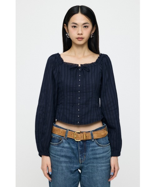MOUSSY（マウジー） ブラウス シャツ 「26年SS新作」LACE TRIMMED
