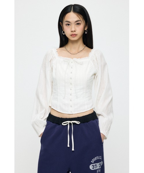 MOUSSY（マウジー） ブラウス シャツ 「26年SS新作」LACE TRIMMED