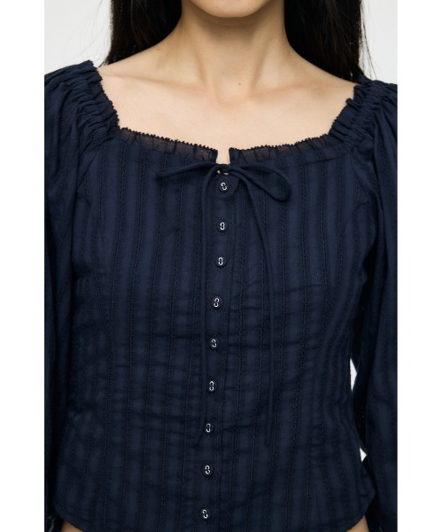 MOSSY「26年SS新作」LACE TRIMMED CORSETブラウス セール】【26年SS新作】LACE TRIMMED CORSET ブラウス（シャツ