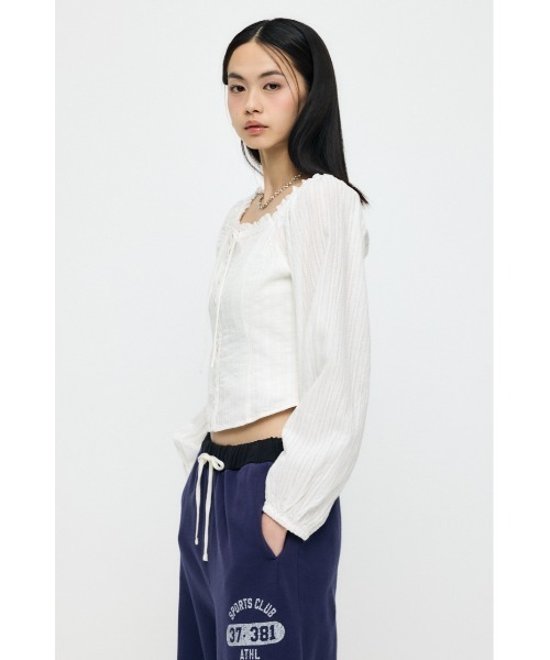 MOUSSY（マウジー） ブラウス シャツ 「26年SS新作」LACE TRIMMED