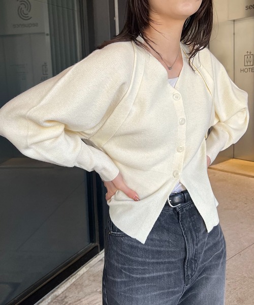 「CAPRICIEUX LE'MAGE」 ニットカーディガン FREE ブラック レディース_画像4