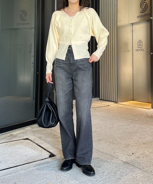 「CAPRICIEUX LE'MAGE」 ニットカーディガン FREE ブラック レディース_画像5