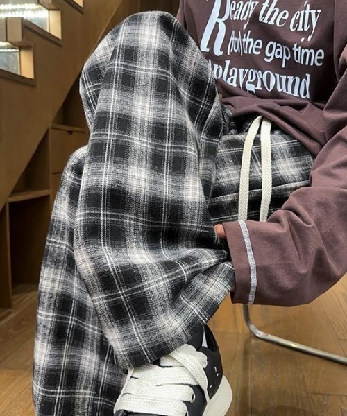 「link lot」 イージーパンツ L ブラック メンズ_画像6