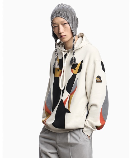 【てるみぃ】エンポリオ アルマーニ　絵文字リサイクル フード付きスウェット EMPORIO ARMANI（エンポリオアルマーニ）の「【エンポリオ アルマーニ