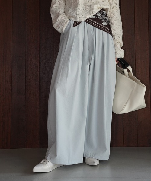ワイドパンツ パンツ リラックスタックワイドパンツ chw26s109 レディース メンズの画像