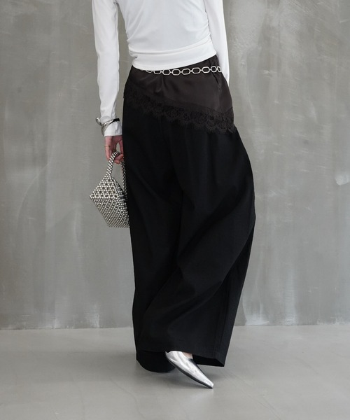 ワイドパンツ パンツ リラックスタックワイドパンツ chw26s109 レディース メンズの画像