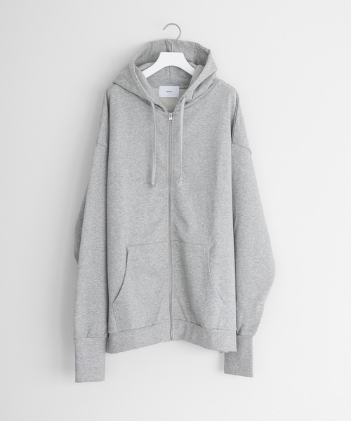 「remer」 ジップアップパーカー MEDIUM ダークグレー メンズ_画像9