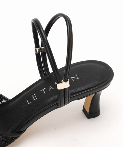 LE TALON（ル タロン） パンプス ミュール 5cmポインテッドフラワー