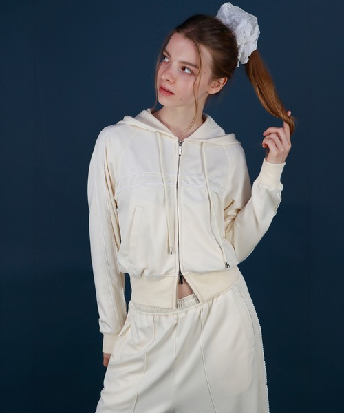 mieya mieya パーカー 「mieya mieya」TAFFY LINE ZIP-UP/タフィー