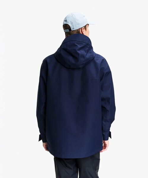 マウンテンパーカー ウインドブレーカー GORE-TEX ゴアテックス 防風 防水 透湿 ミドル丈マルチポケットジャケット メンズの画像