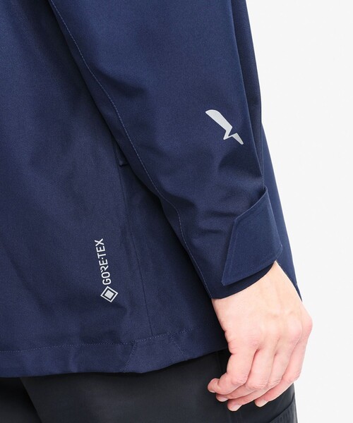 マウンテンパーカー ウインドブレーカー GORE-TEX ゴアテックス 防風 防水 透湿 ミドル丈マルチポケットジャケット メンズの画像