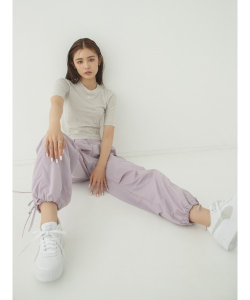 [LILY BROWN] брюки-карго 0 лиловый женский 