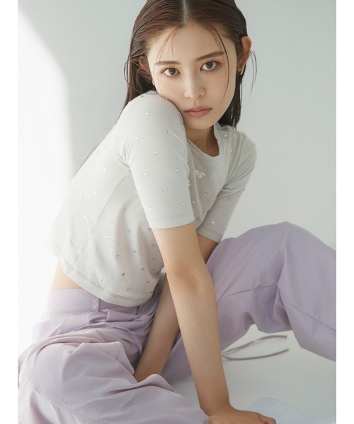 [LILY BROWN] брюки-карго 0 лиловый женский 