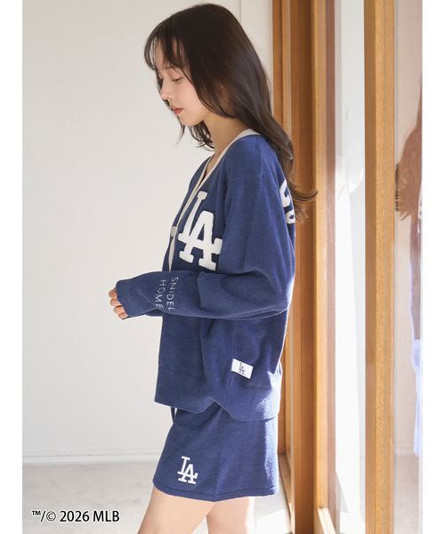 SNIDEL HOME パジャマ ルームウェア 「MLB」ニットカーディガン
