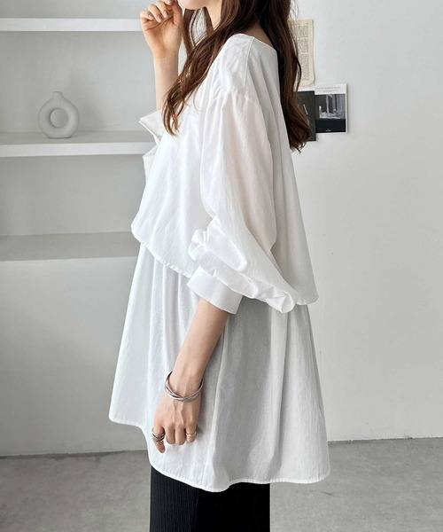 「GeeRA」 長袖チュニック MEDIUM ブラック系その他 レディース_画像5