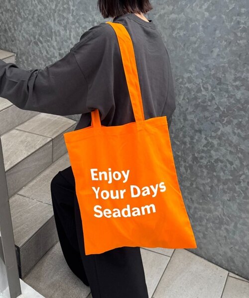 SEADAM トートバッグ 「WEB限定」「SEADAM」メッセージプリントトート