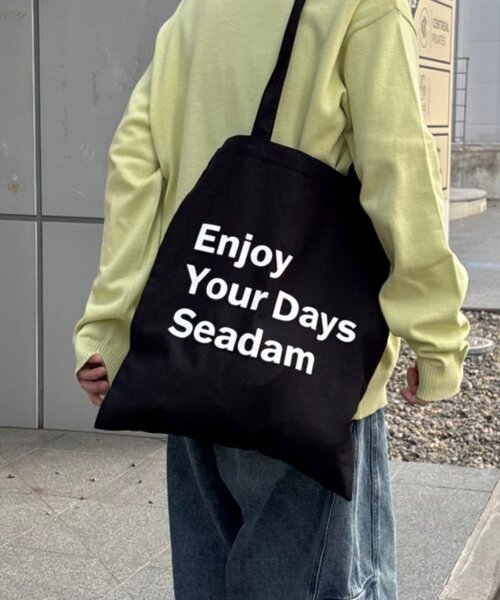 SEADAM トートバッグ 「WEB限定」「SEADAM」メッセージプリントトート