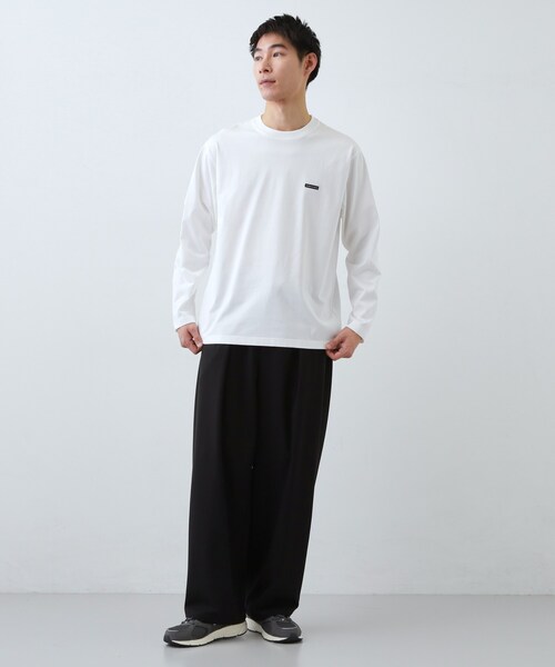  ホワイト 長袖 Tシャツ 値引きok THE SHOP TK tシャツ 「スタイルを選ばず着られる」ワンポイント 長袖T