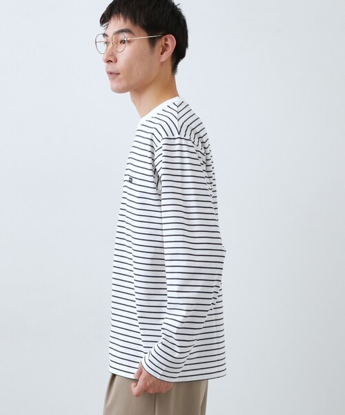 THE SHOP TK tシャツ 「スタイルを選ばず着られる」ワンポイント 長袖T