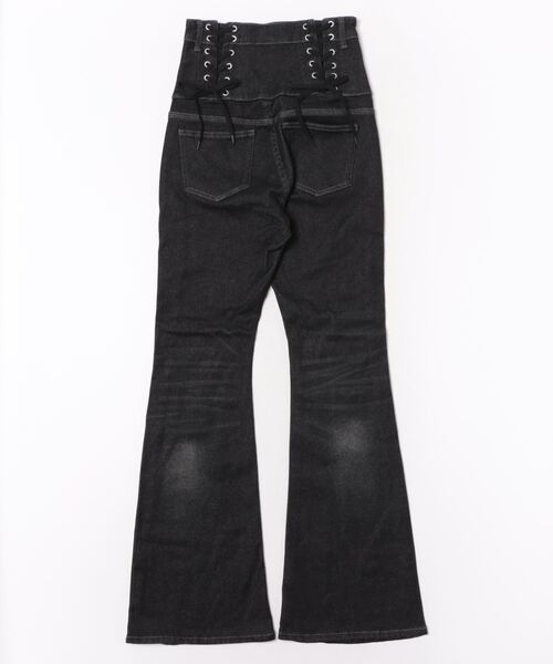 【蘭】EMODA エモダ　ブラックブーツカットデニム　パンツ　黒　M EMODA（エモダ） スキニーデニムパンツ MEDIUM ブラック レディース