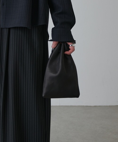 SLOW ショルダーバッグ 「SLOW」 deer-2way draw string shoulder ba