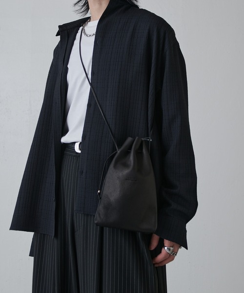 SLOW ショルダーバッグ 「SLOW」 deer-2way draw string shoulder ba