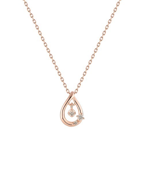4℃（ヨンドシー） ネックレス シルバー ダイヤモンド しずく