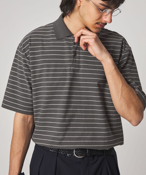 STEVEN ALAN（スティーブンアラン） ポロシャツ ツイスト ボーダー