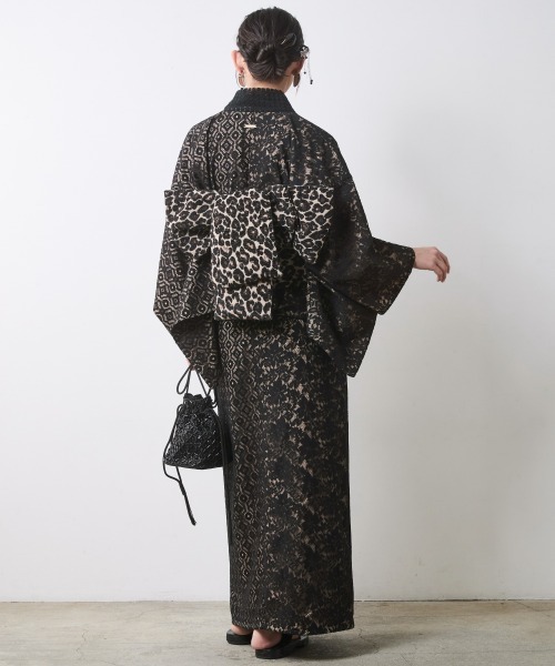 ROBEJAPONICA レオパード柄浴衣・帯　男性用 CHIC STYLE（シックスタイル） 浴衣 レオパードジャガードつくり帯