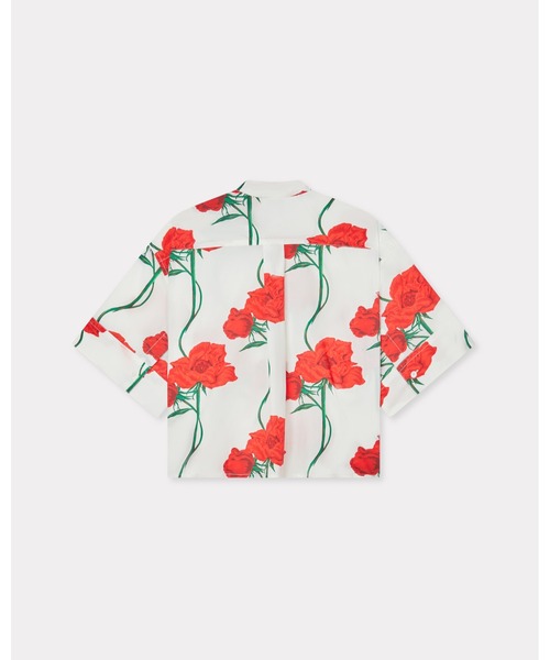 ブラウス シャツ 'KENZO Archive Rose' ショートスリーブ シャツ イン コットン ポプリン レディースの画像