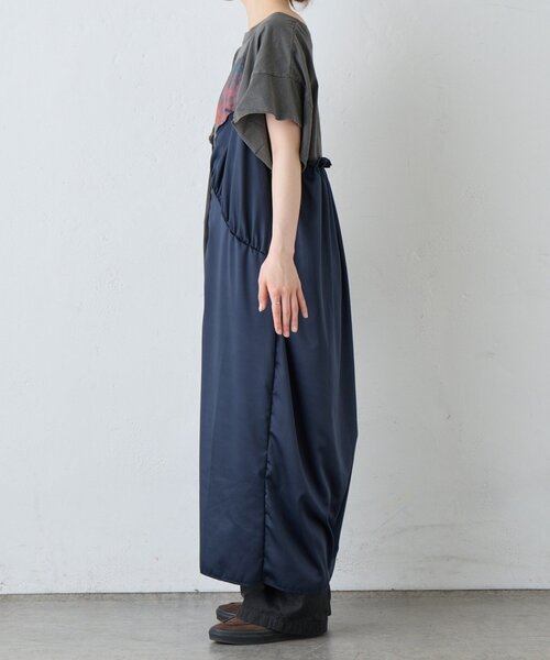 etsinta（エシンタ） ワンピース 半袖 「etsinta」リメイクサテンtee