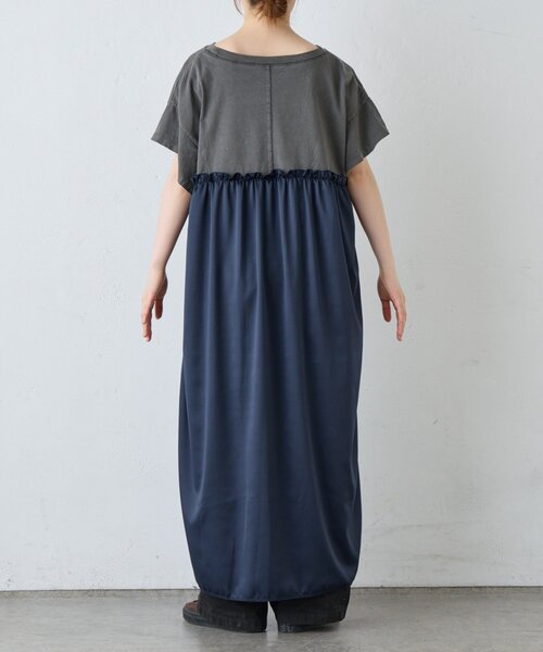etsinta リメイクサテンteeワンピース etsinta（エシンタ） ワンピース 半袖 「etsinta」リメイクサテンtee