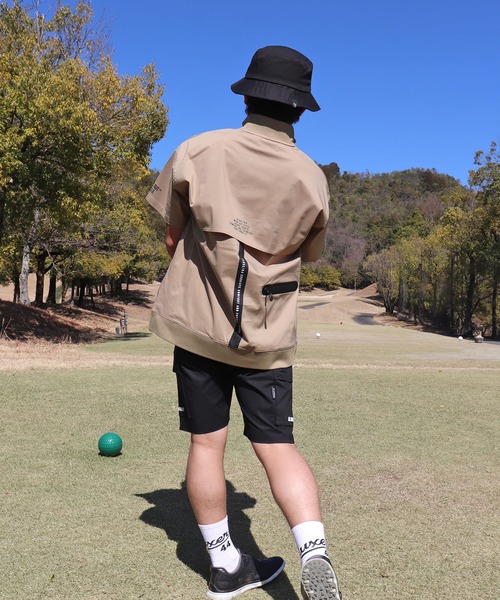 tシャツ (RM)「LUXE/R GOLF」ストレッチ クロス ハーフジップ プル