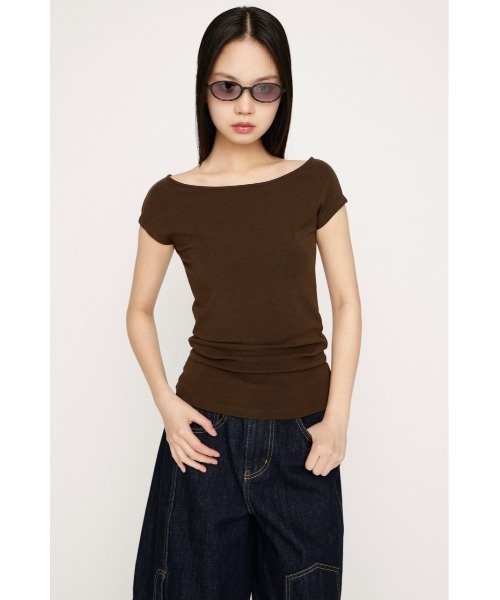 SLY（スライ） tシャツ B/N COMPACT TOPS ボートネックコンパクト