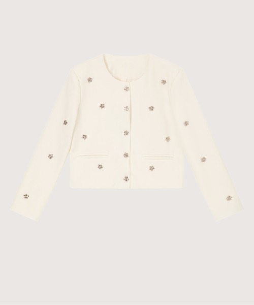 LA POMME petit（ラポミ・プチ） セットアップ Silver Flower Motif