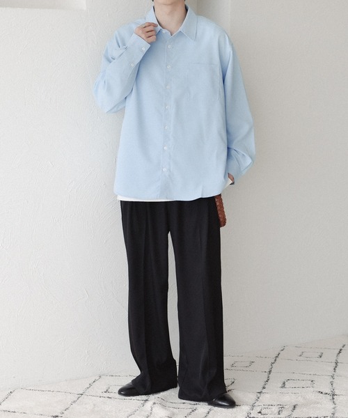 「epnok」 長袖シャツ LARGE チャコールグレー メンズ_画像7